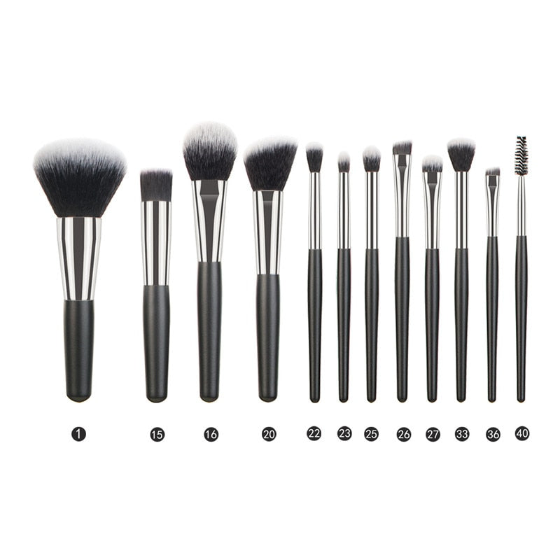 Luxury Black Professional Makeup Brush Set